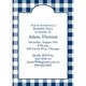 Navy Gingham Invitations Image 4 of 5